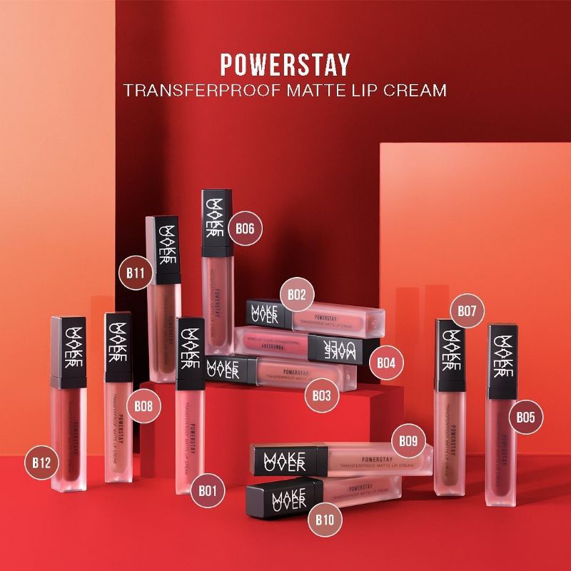 Make Over powerstay transferproof matte lipcream / lip matte / lip cream / Make over lipstik / Make 