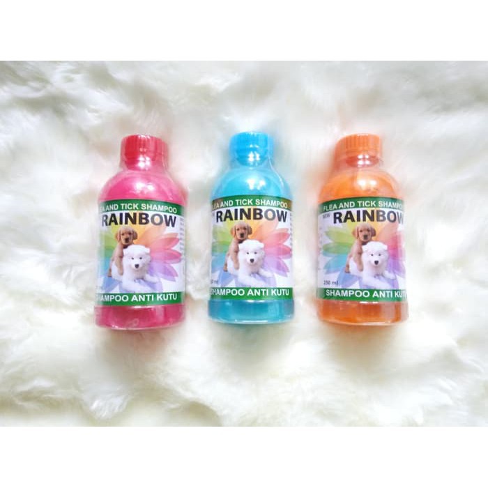 Shampoo Anti Kutu Anjing RAINBOW Dog 250ml Flea and Tick Shampo Sampo