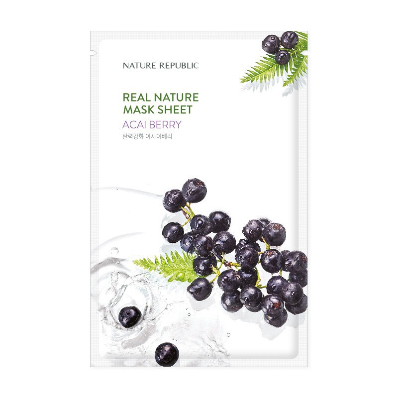 BARU!! NATURE REPUBLIC REAL NATURE MASK SHEET KONTROL MINYAK PELEMBAB