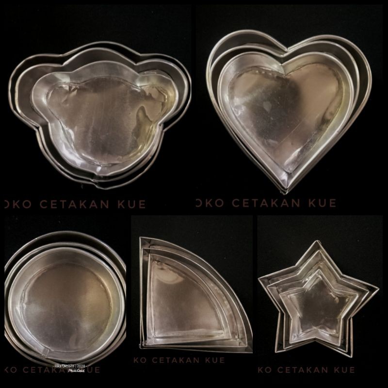 Loyang Mini 3 Pcs Loyang Bintang Mini Loyang Hati Mini Loyang Kepala Mickey Mini Loyang Bunga Mini