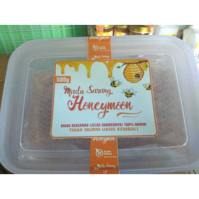 

Honeymoon Honey Comb Sarang Madu Asli Madu Bersanad