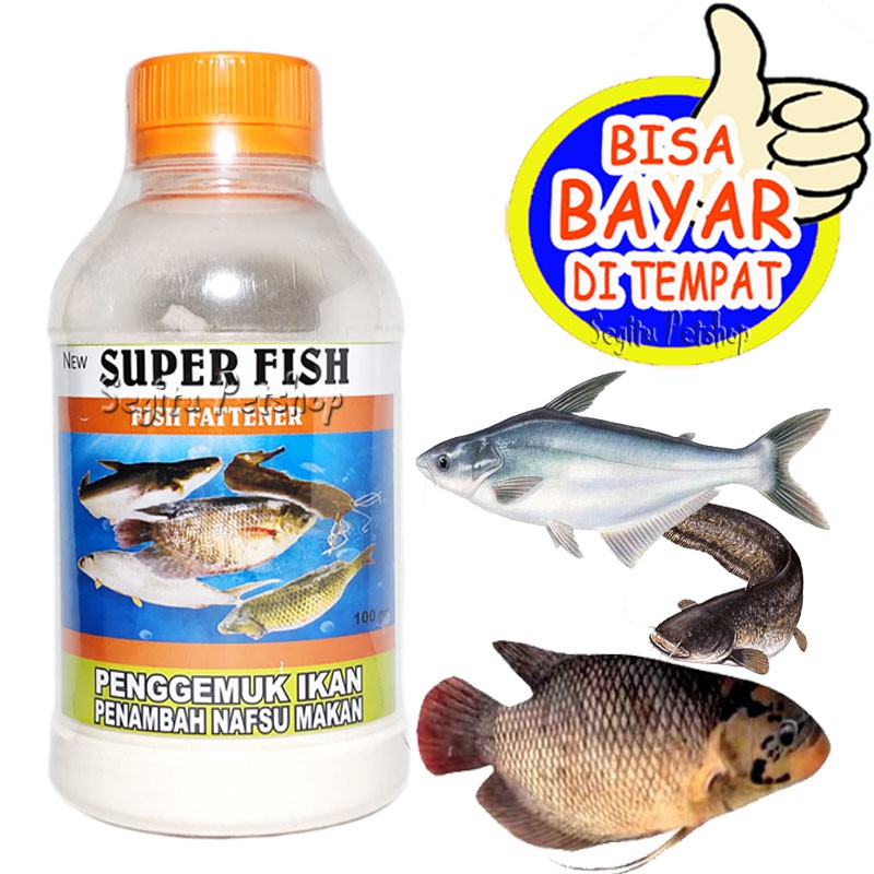 SUPER FISH VITAMIN PENGGEMUK IKAN GURAME LELE MUJAIR NILA EMAS PATIN