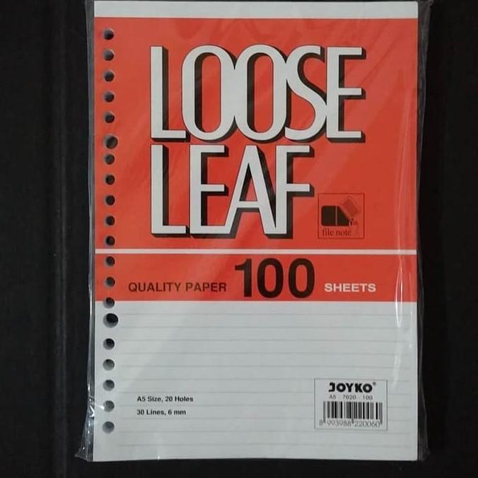 

Kertas Loose Leaf JOYKO A5 100/Isi Kertas File A5 100/Binder JOYKO