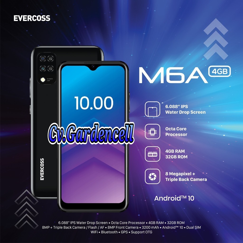 EVERCOSS M6A RAM 4/32GB GARANSI RESMI