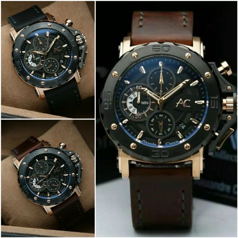 RARE  ALEXANDRE CHRISTIE COLLECTION 9205 | AC 9205 BROWN BLACK ROSEGOLD  | AC9205 ORIGINAL