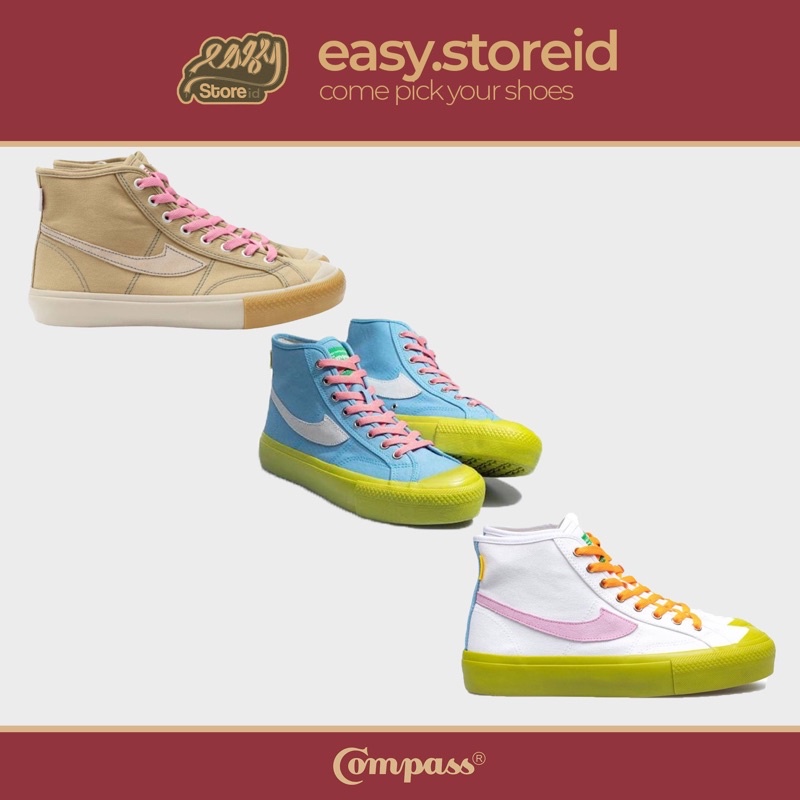 Sepatu Compass Gazelle Low Hi Pink Frost / Hi Matcha ORIGINAL BRAND NEW IN BOX