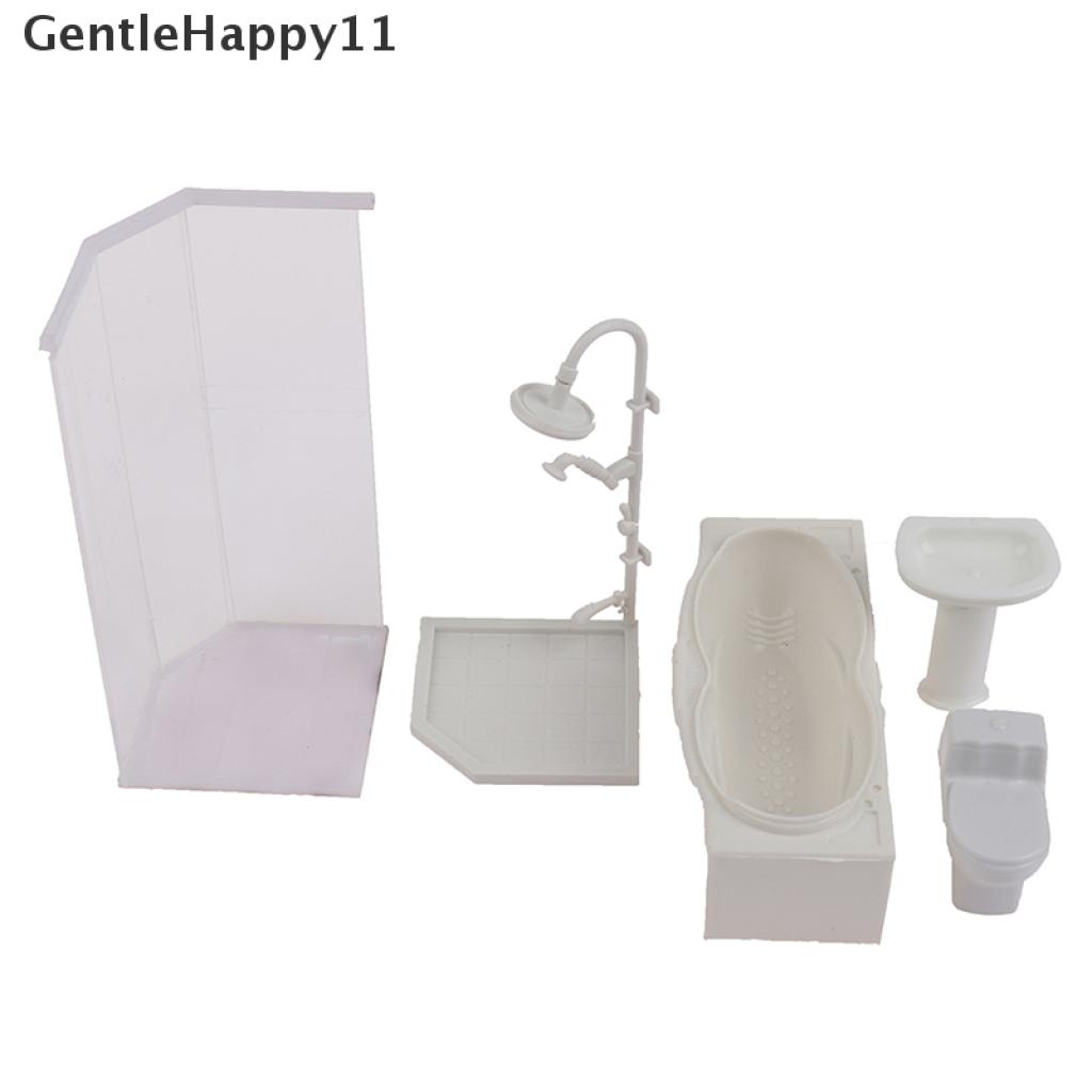 Gentlehappy Mainan Miniatur Bathtub / Wastafel / Toilet / Shower Kamar Mandi Skala 1: 25 Untuk Aksesoris Rumah Boneka