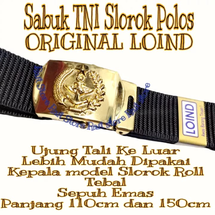 Sabuk / Ikat Pinggang TNI Slorok Merk Loind