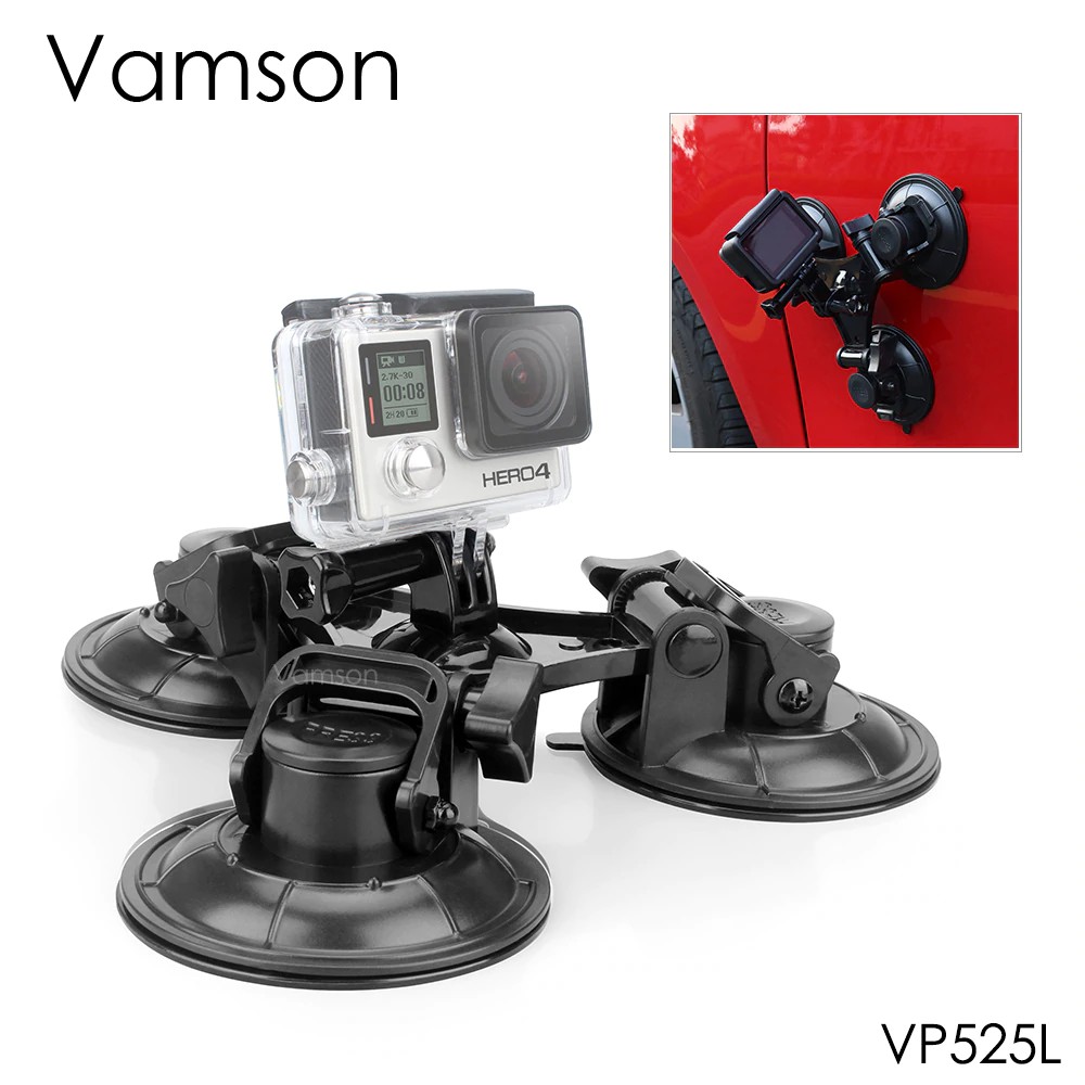 kamera Vamson For Go Pro Car Windshield Suction Cup  For GoPro Hero 7 6 5 4 for Xiaomi 2 Yi 4k