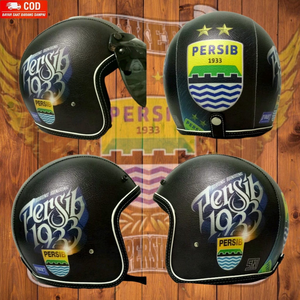 HELM bogo retro persib classic kkaca cekung dewasa pria wanita