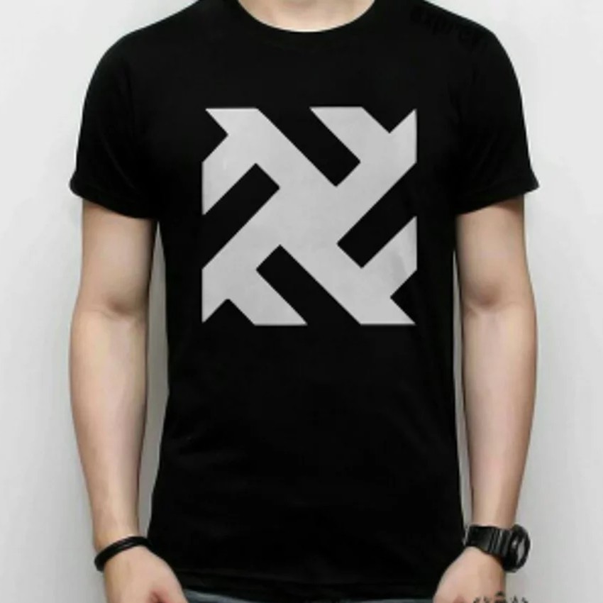 Kaos distro Square USA Abu abu - Black Premium