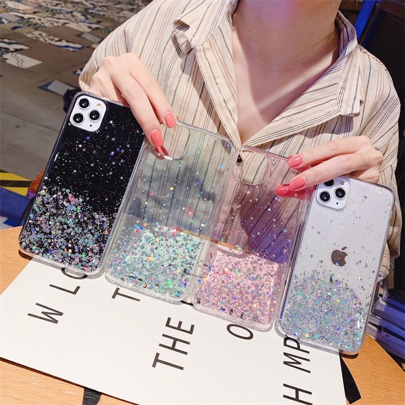 Casing Glitter Soft Case OPPO A53 A92 A52 A31 A91 A12 Reno