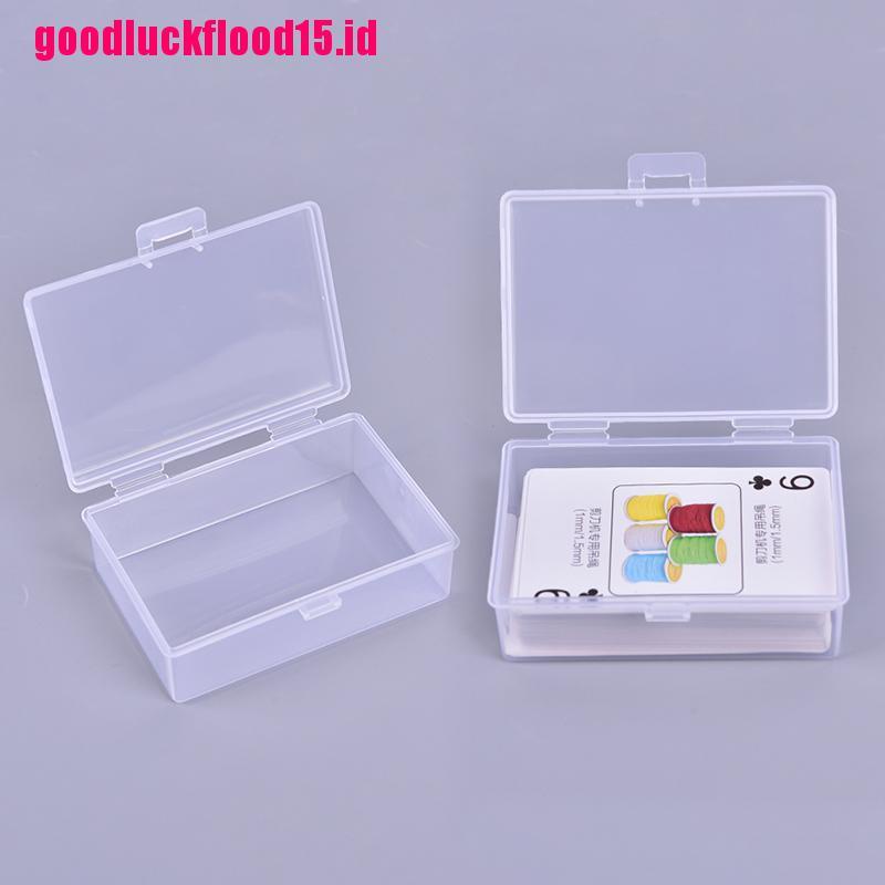 {LUCKID}2pcs/set Transparent Plastic Boxes Playing Cards Container Storage Poker Case