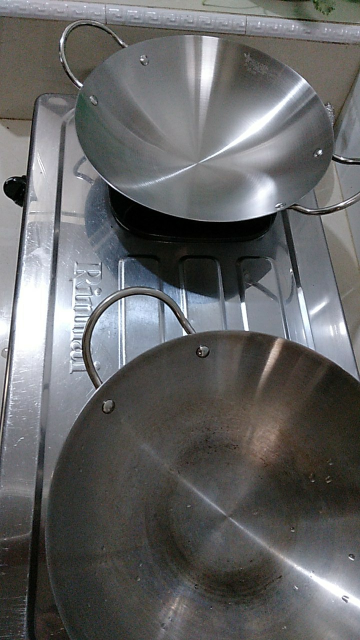 Wajan Golden Flying Fish Kuali Wajan Asian Wok Stainles Steel Anti Lengket 30cm 32cm Western Wok