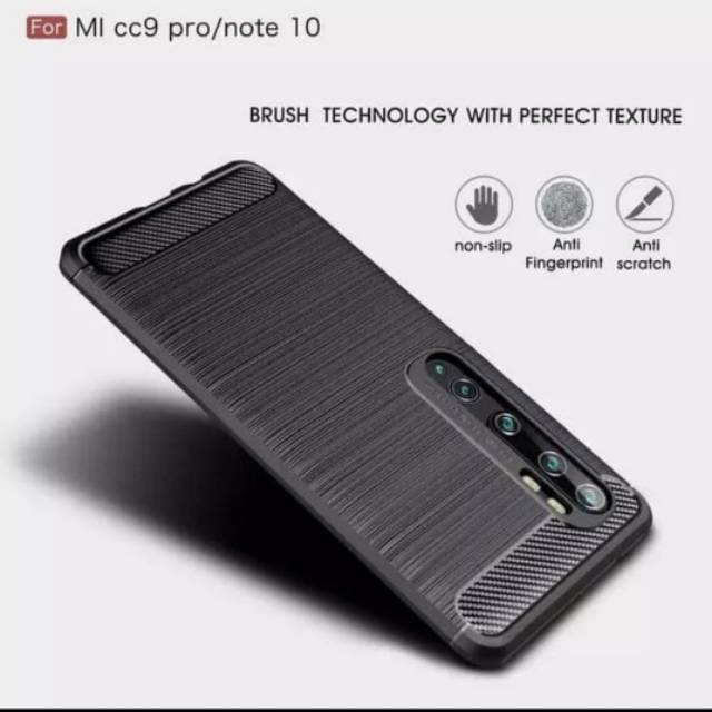 Silicon carbon fiber Xiaomi Mi Note 10 Pro redmi note 9 10 11 pro soft case cover casing