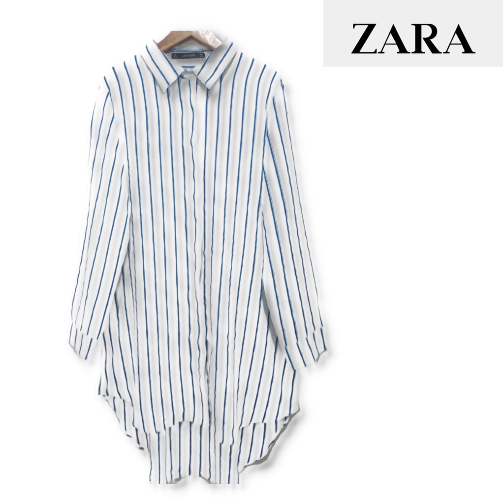 TUNIC SHIRT ZARA BASIC/TUNIC WANITA MOTIF SALUR/PAKAIAN WANITA TERBARU/PAKAIAN WANITA EXPORT ORIGINA