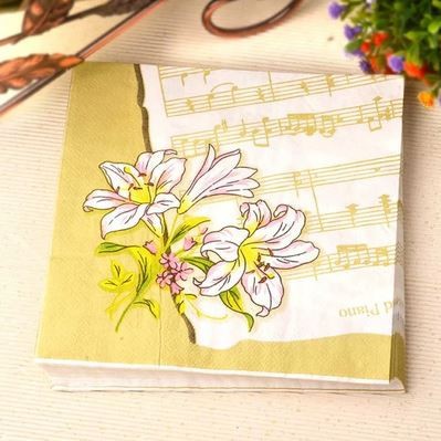 Decoupage Napkin - Tissue Decoupage 2Ply FL - Partiture Vintage Paper