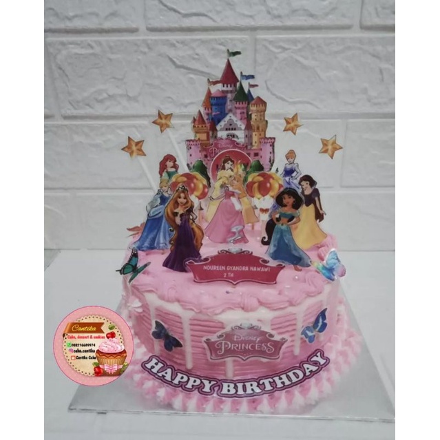 Kue Tart Ulang Tahun Tema Princess Disney Land