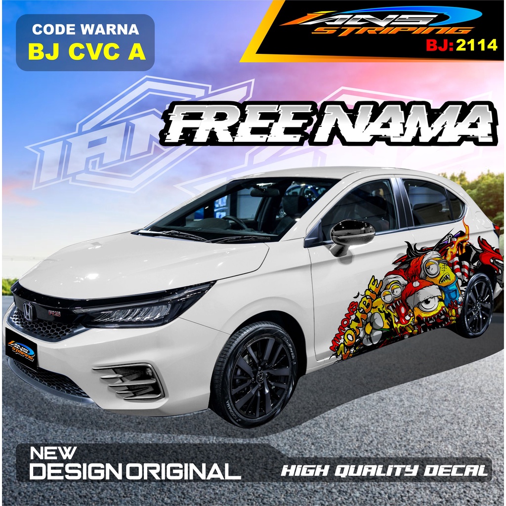 STICKER DECAL MOBIL HONDA CITY / VARIASI STICKER MOBIL HONDA BRIO / STIKER MOBIL JAZZ / DECAL STIKER MOBIL AVANZA AYLA