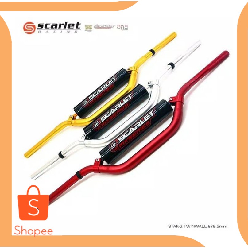 Dijual perkakas Stang fatbar twinwall scarlet 5 mm original stang trail sta Murah