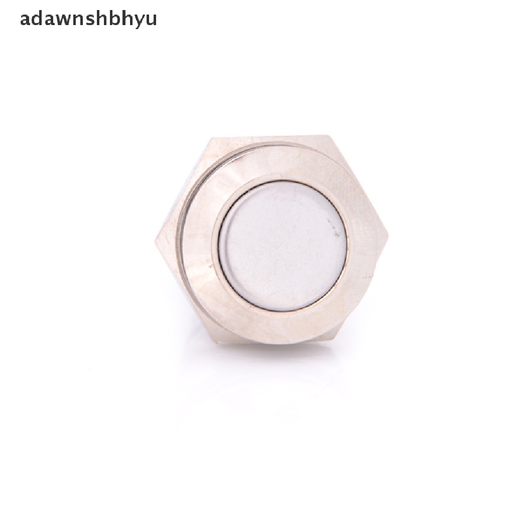 Adawnshbhyu 16mm Waterproof Tombol Tekan Momentary Metal Mobil Saklar Klakson ON OFF