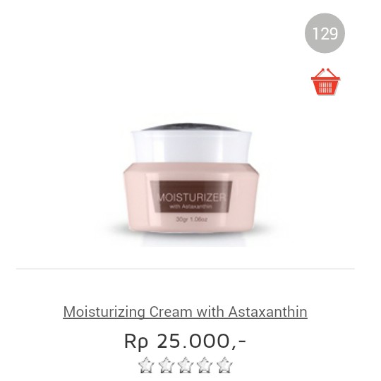 Moisturizing Cream with Astaxanthin