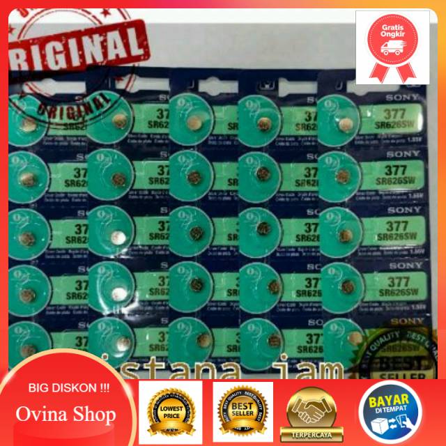 Baterai Jam Tangan Sony 626 / 377 Original . Batu Baterai Sony 626 Original . Baterai Original