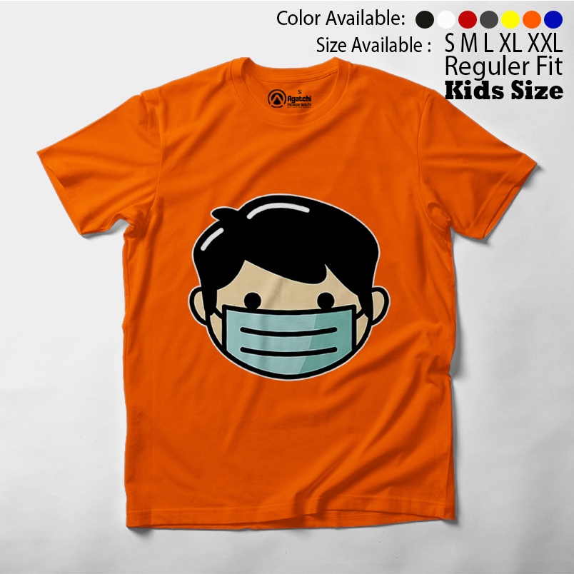 Baju Anak / Kaos Atasan Anak / Kids T Shirt Kids With Masker