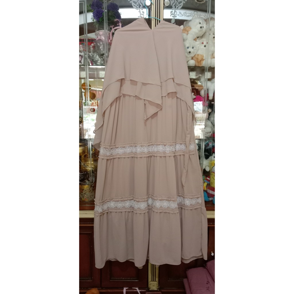 Gamis Syar'i Renda Putih