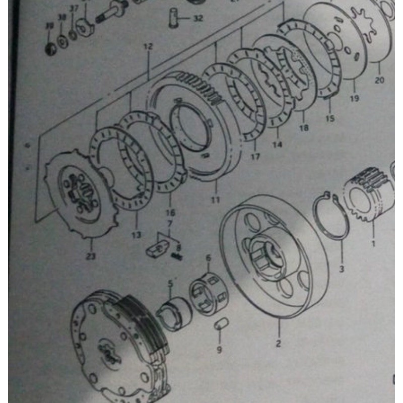 21236 30830 japan original spring bentengan kopling suzuki rc80 rc100 rc110 crystal rgv tornado gs