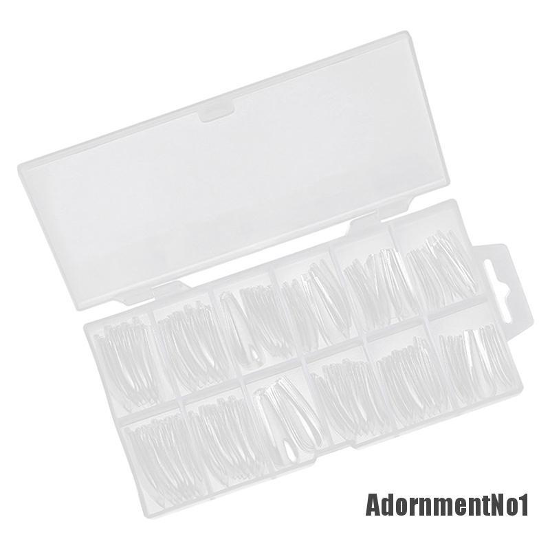 (Adornmentno1) 120pcs / Set Poly Gel Uv Builder Kuku Palsu Extension