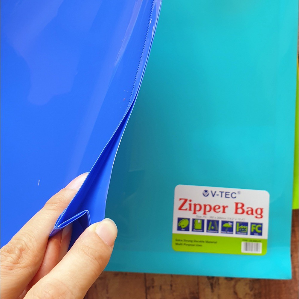 Zipper Bag V-Tec A4 - Map Plastik Ziplock ZB 8005 A4 Kedap Air