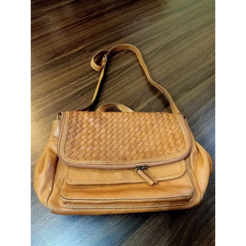 tas kulit anyam (preloved)