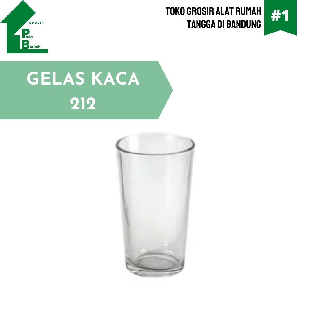 Gelas Minum Teh Kopi Kaca Bening Gelas Kaca 212 Polos Volume 260 ml