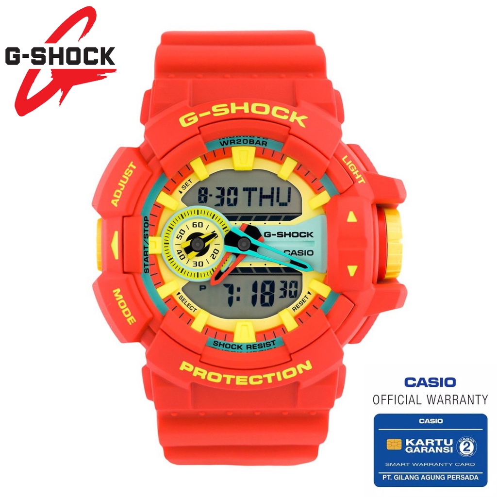 Jam Tangan Pria Casio G-Shock Original GA-400CM-4ADR Dual Time Rubber Strap