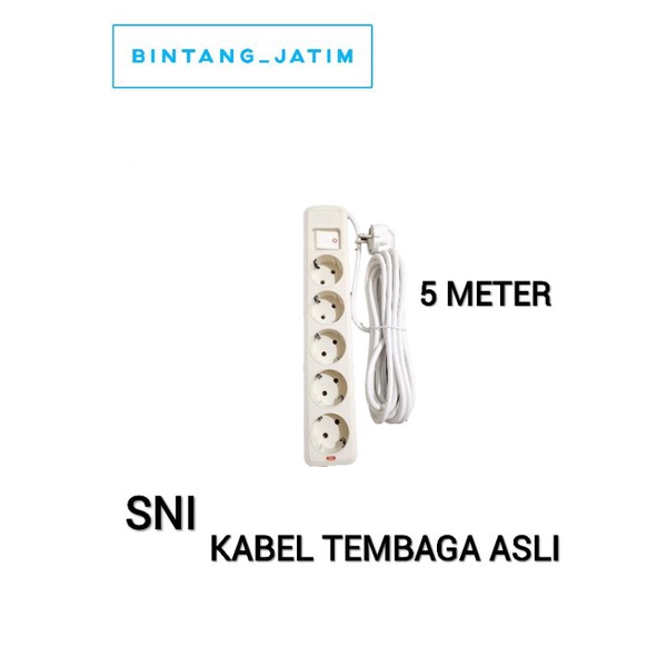 Stop Kontak Kabel 2LB 3LB 4LB 5LB 1.5M 3M/ Stop Kontak Gepeng +Kabel