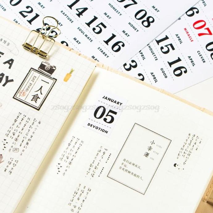 

Aman Vintage Calendar Paper Sticker (12 Sheets) Sale!!!