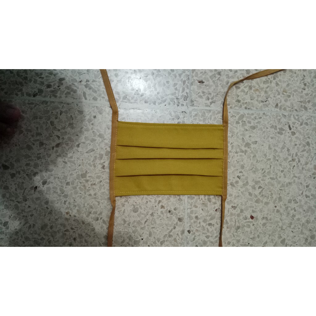 MAsker Kain warna kuning kunyit