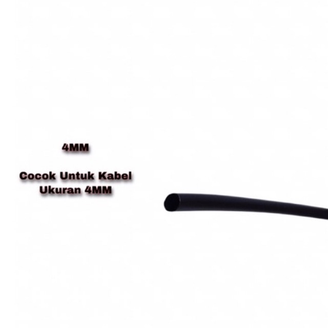 [HITAM] Heat Shrink Selongsong Bakar / Isolasi Bakar Tubings 4MM KHUSUS GROSIR