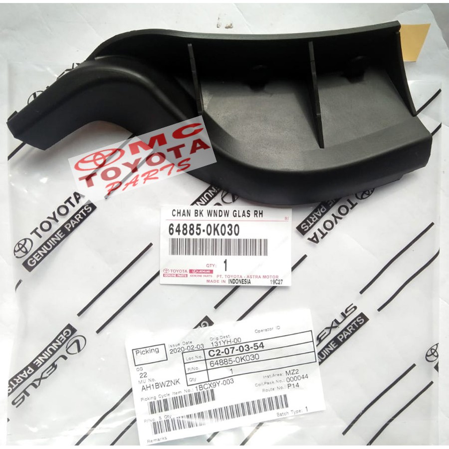 Channel Panel Pintu Belakang Kanan Kijang Innova 64885-0K030