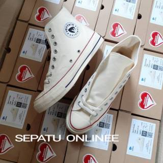  SEPATU  VANTELA WHITE ORIGINAL VENTELA  70S CREAM HIGH BTS 