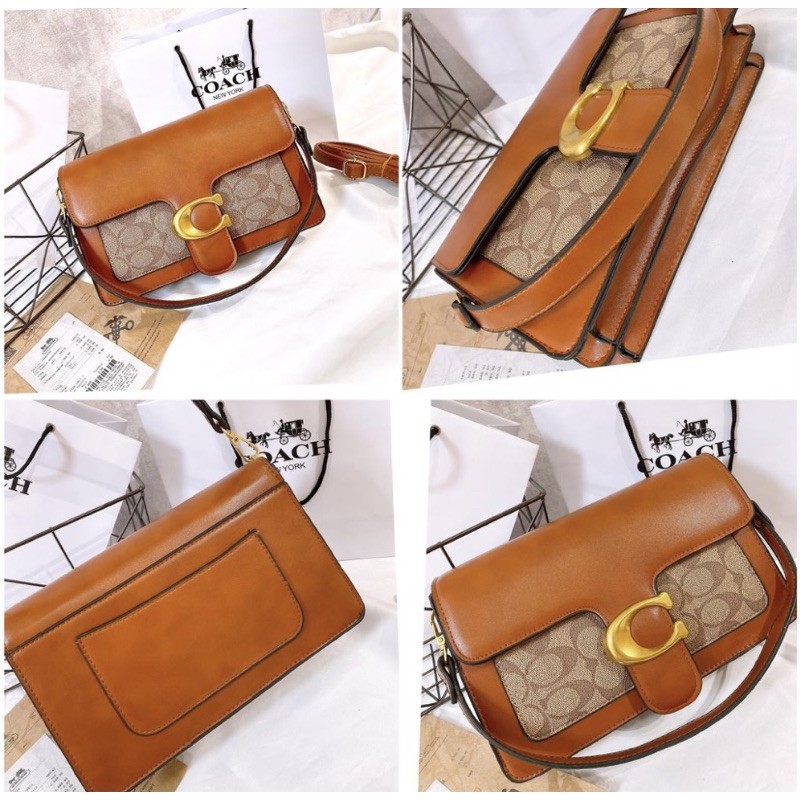 TAS SELEMPANG COACH SIGNATURE TABBY  KODE 3684 FREE PAPER BAG + FREE FAKEBILL