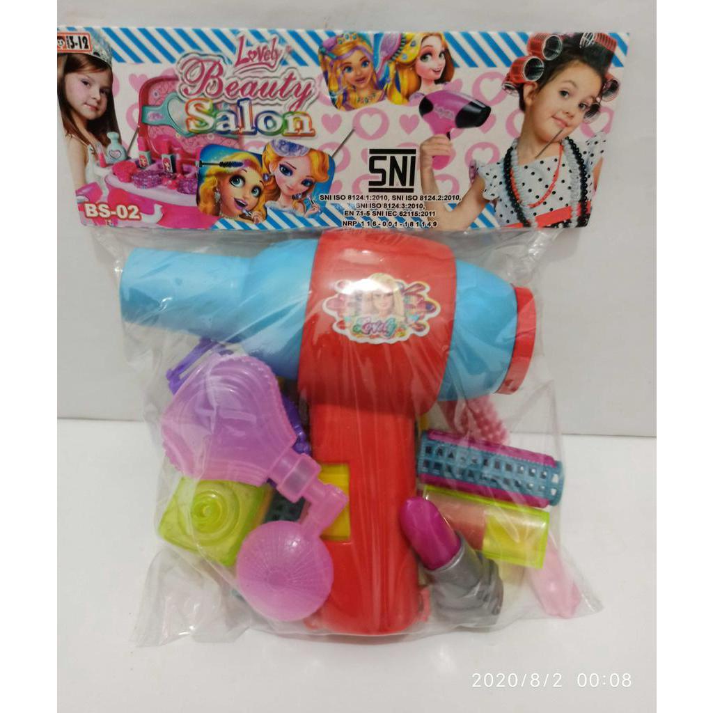 Mainan anak perempuan hair dryer mainan salon salonan lengkap-2