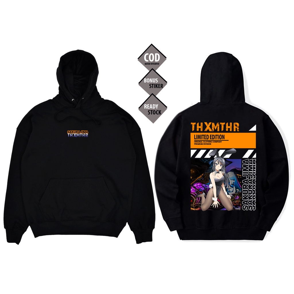 HOODIE MAI SAKURAJIMA SEISHUN BUTA YAROU ANIME MANGA WAIFU WIBU OTAKU KAEDE TOMOE KOGA RIO FUTABA TM