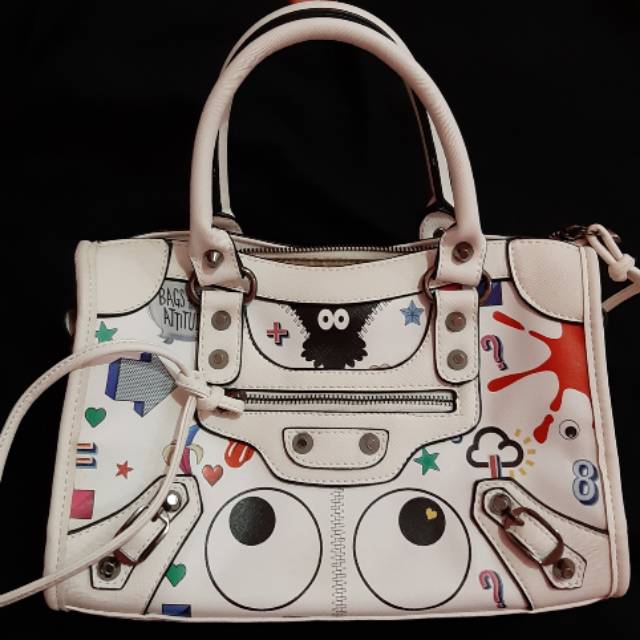 Hevay huer eye theme printed totebag #preloved