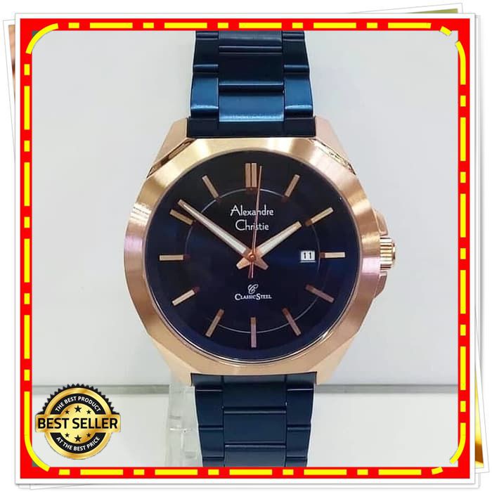 ALEXANDRE CHRISTIE AC 8584 PRIA ROSEGOLD BLUE ORIGINAL