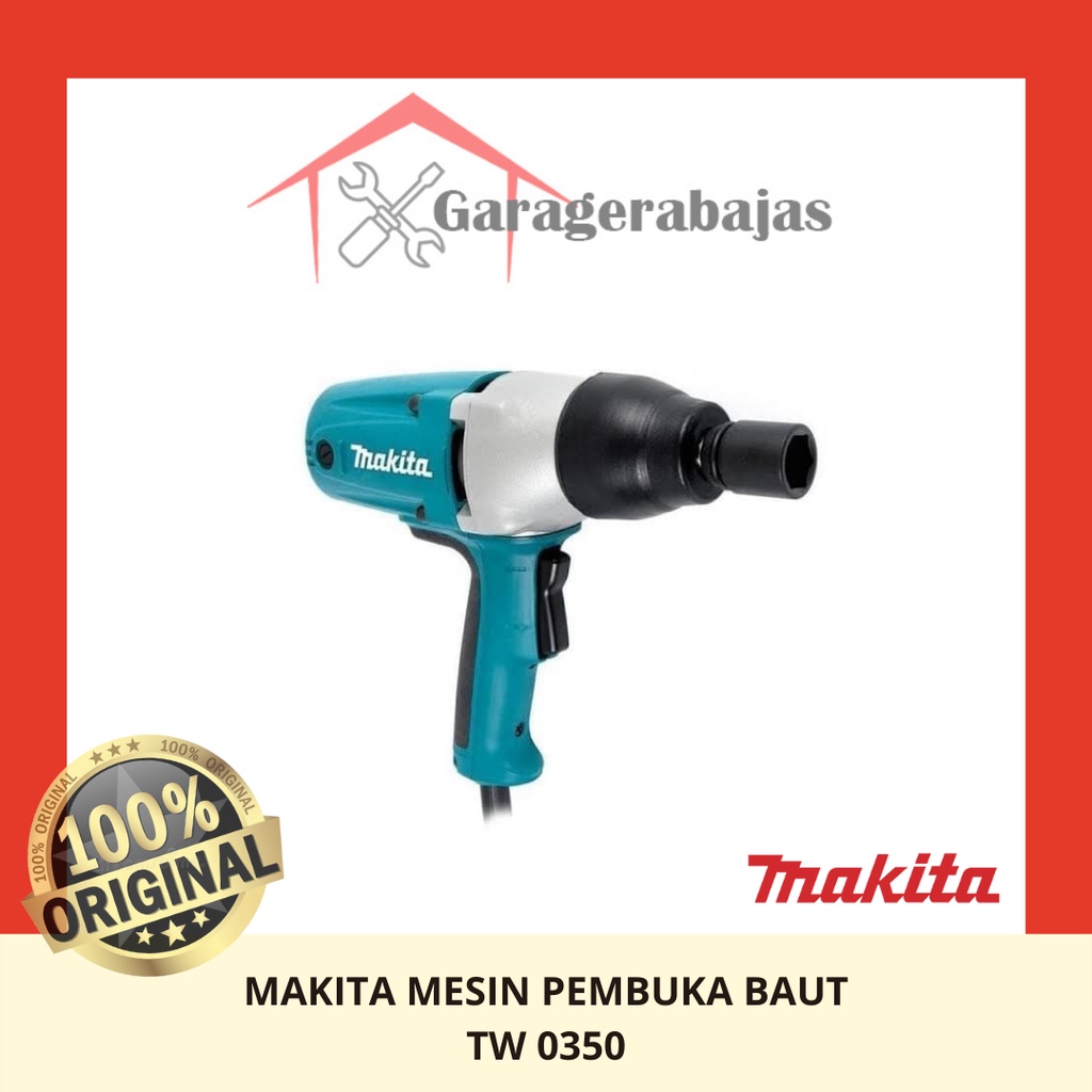 Mesin Pembuka Baut  Impact Wrench Makita Tw0350  Makita Tw 0350