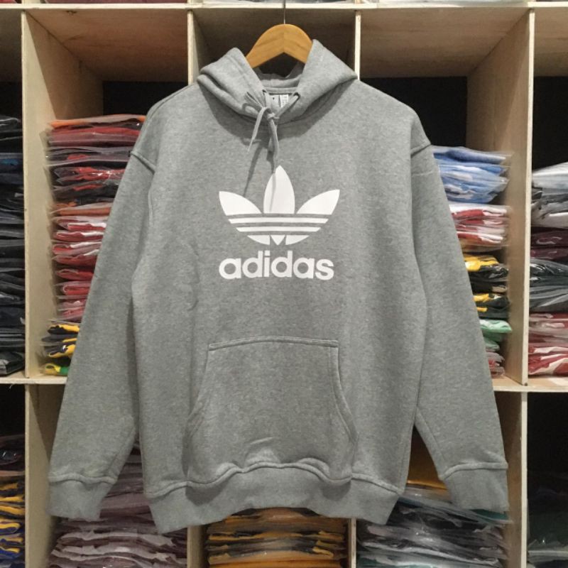 Hoodie Sweater Adidas Trefoil Misty-White