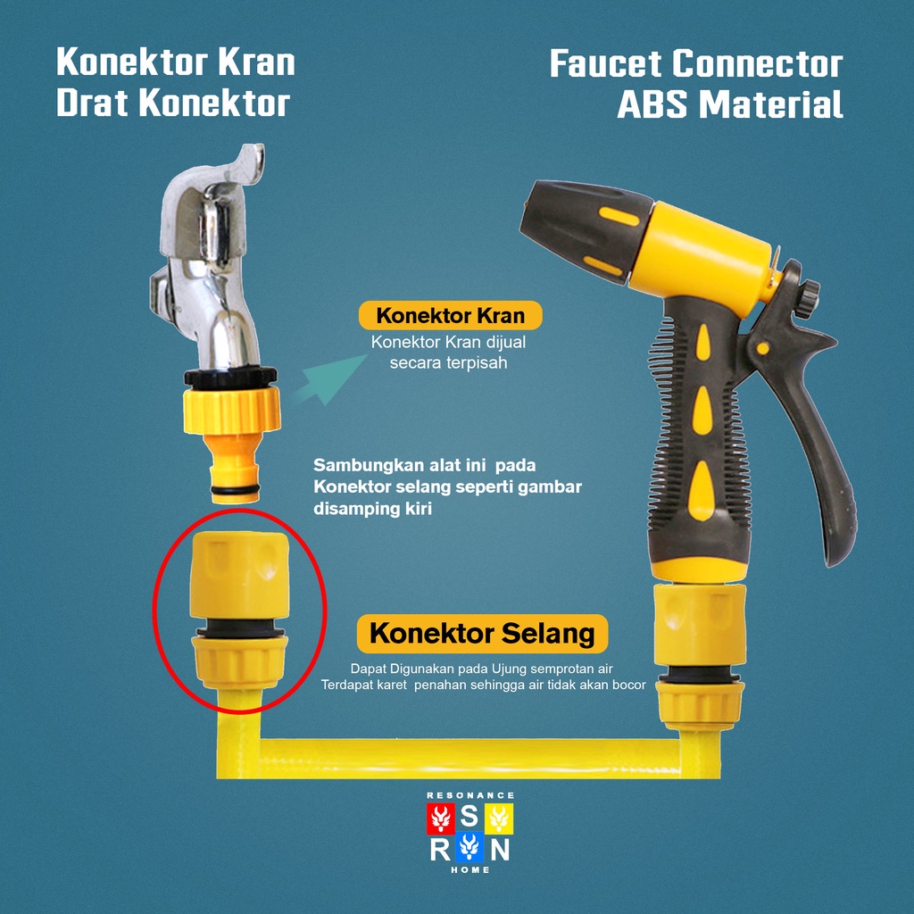 Sambungan Konektor &amp; Adaptor Selang / Kran Air / Connector &amp; Adaptor Resonance Home