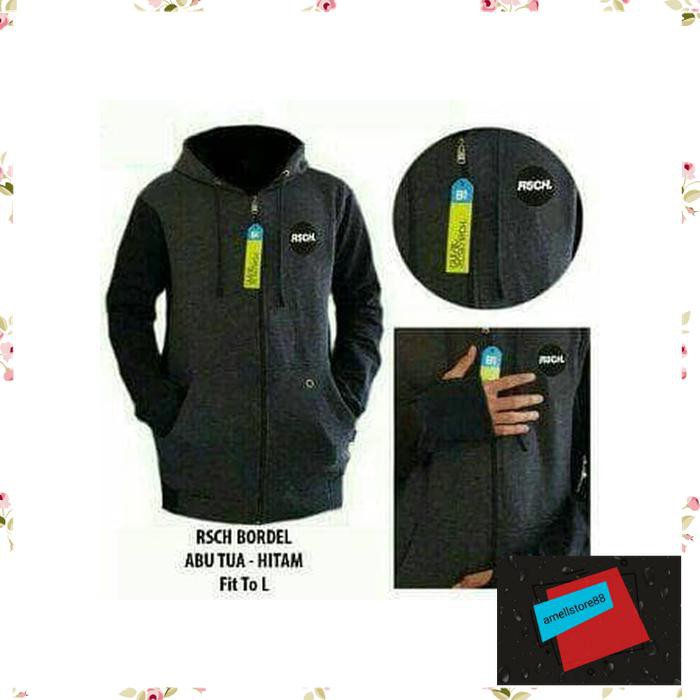Jaket Pria parasut parka gunung RSCH bordir navy TR70